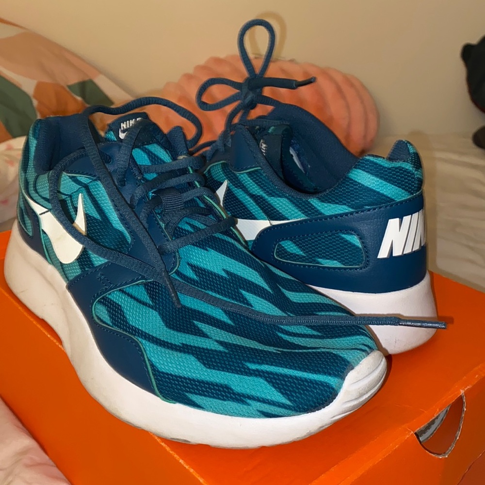 Nike shoes, teal ish color! Super cute 😍